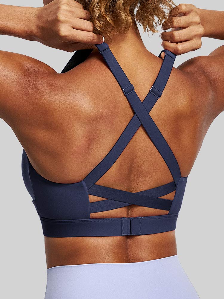 ButterLab™ Criss-Cross Back Sports Bras Navy