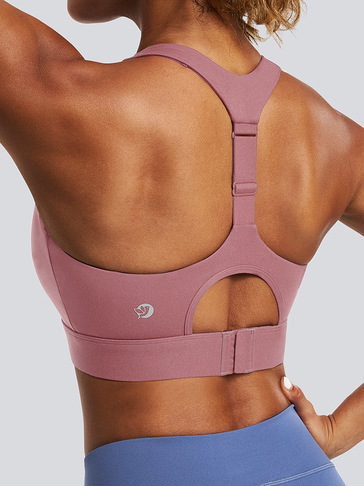 High Impact Racerback Sports Bras Pink