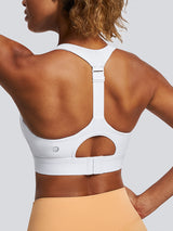 High Impact Racerback Sports Bras White