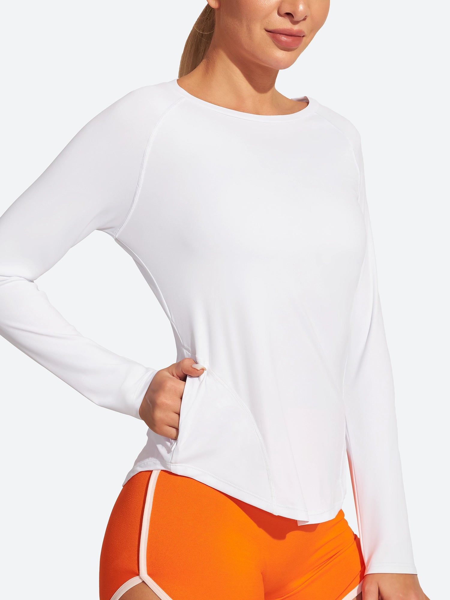 UPF 50+ Long Sleeve Rash Guard White