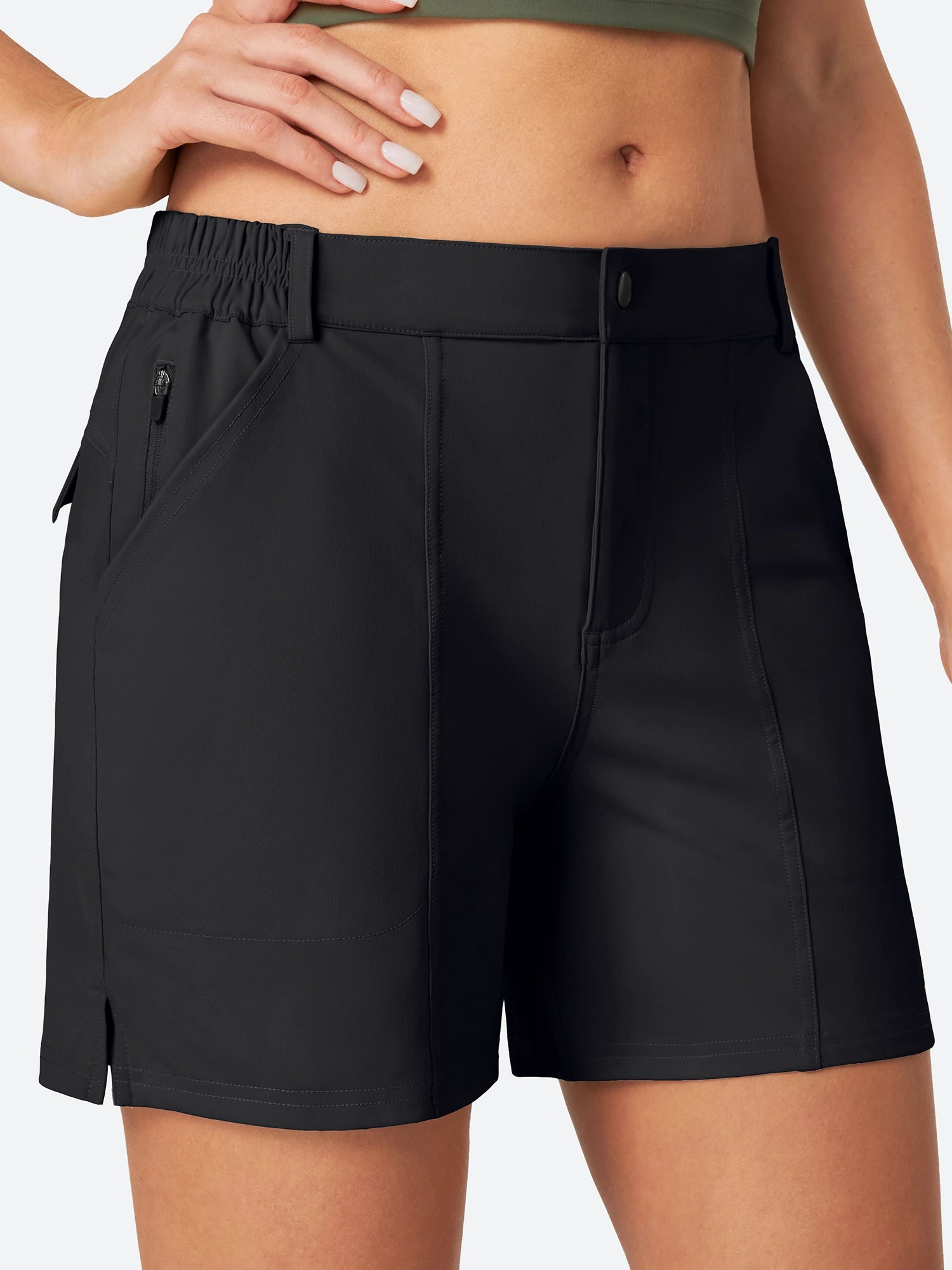 UPF 50+ Hiking Golf Shorts Black