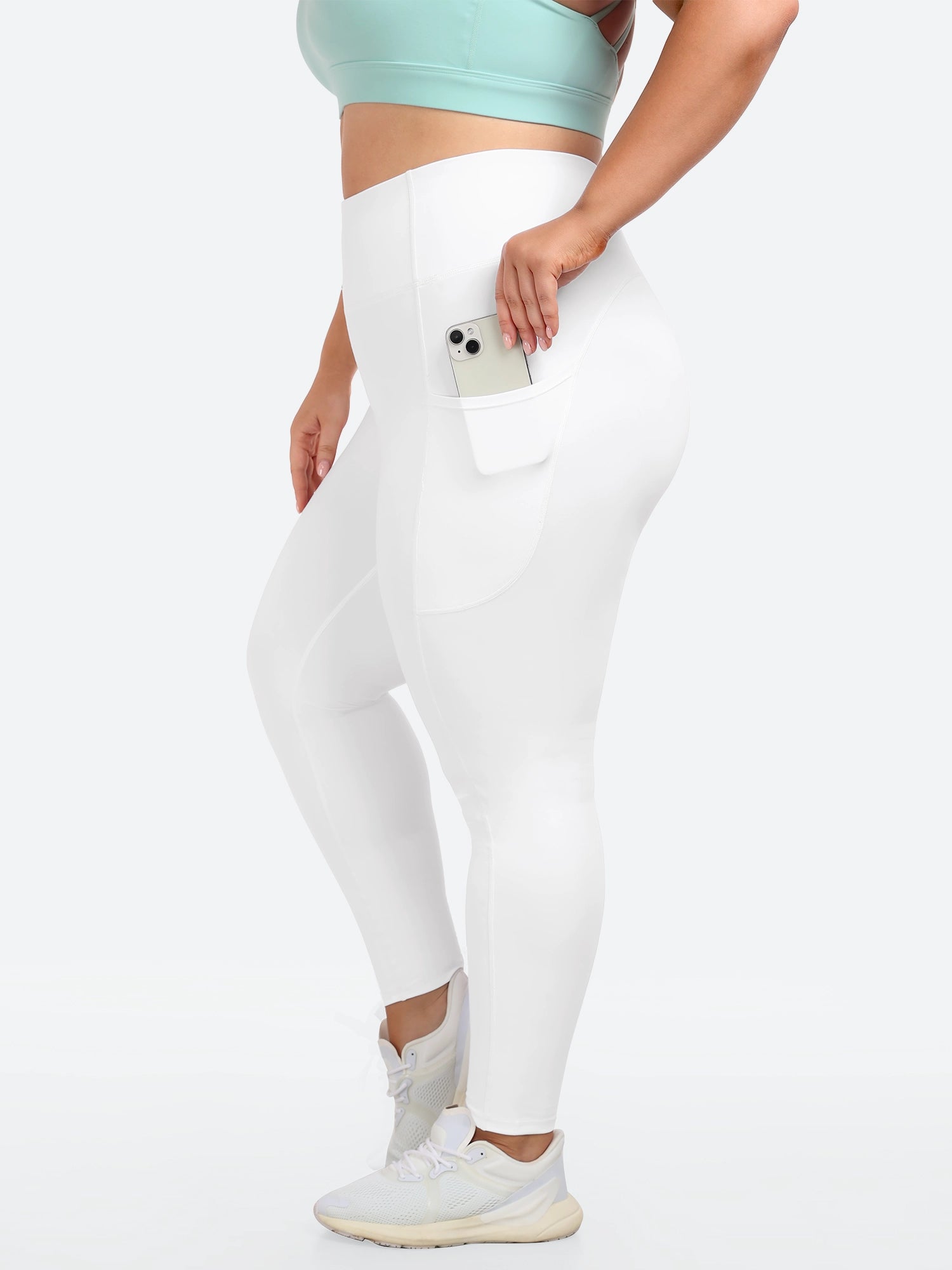 IUGA SilkFeel™ No Front Seam Plus Size Leggings With Pockets - IUGA