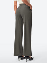 IUGA Wide Leg Pull On Stretchy Work Pants With Pockets - IUGA