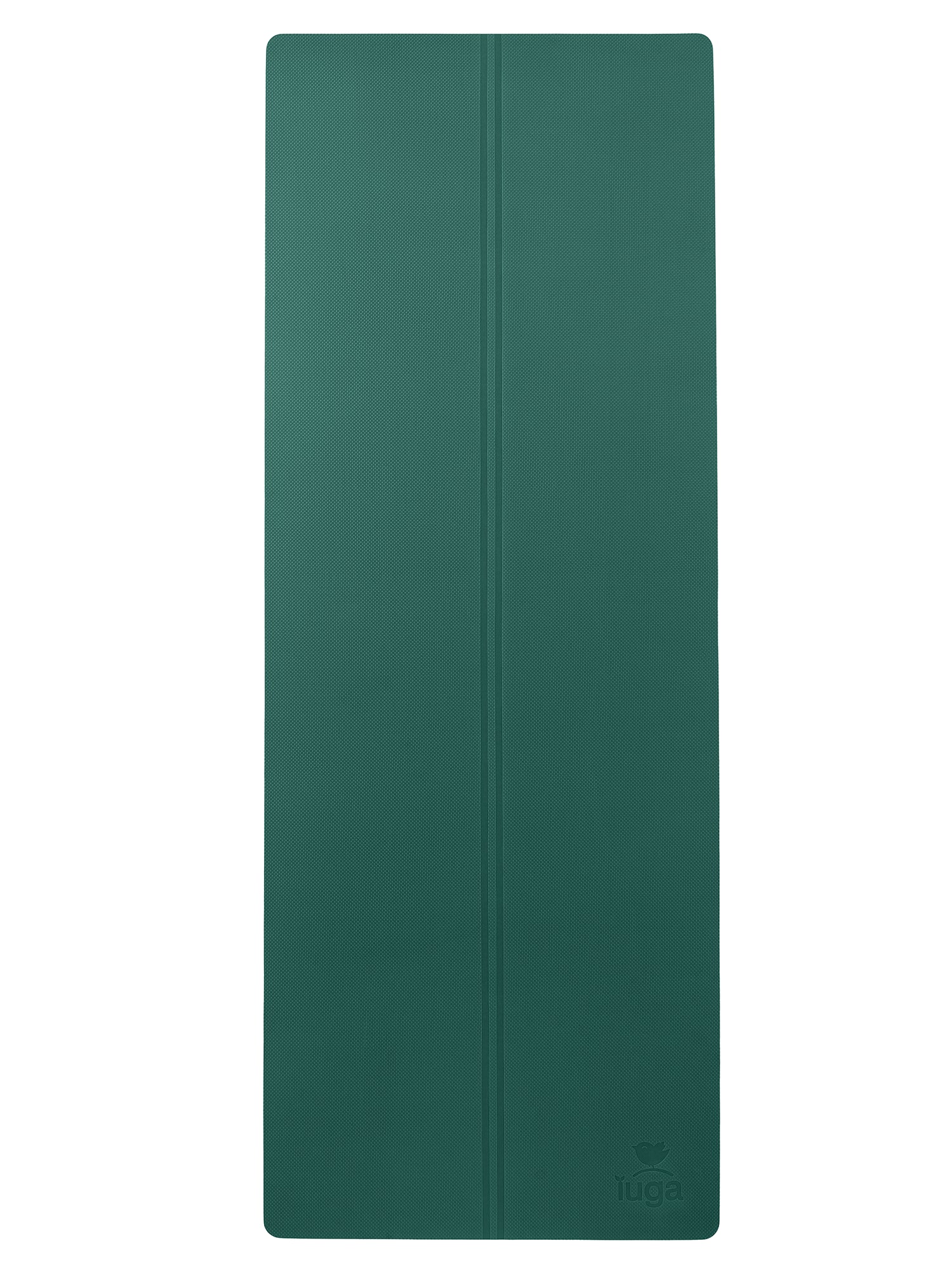 Non-Slip Yoga Mat With Alignment Lines Dark Green