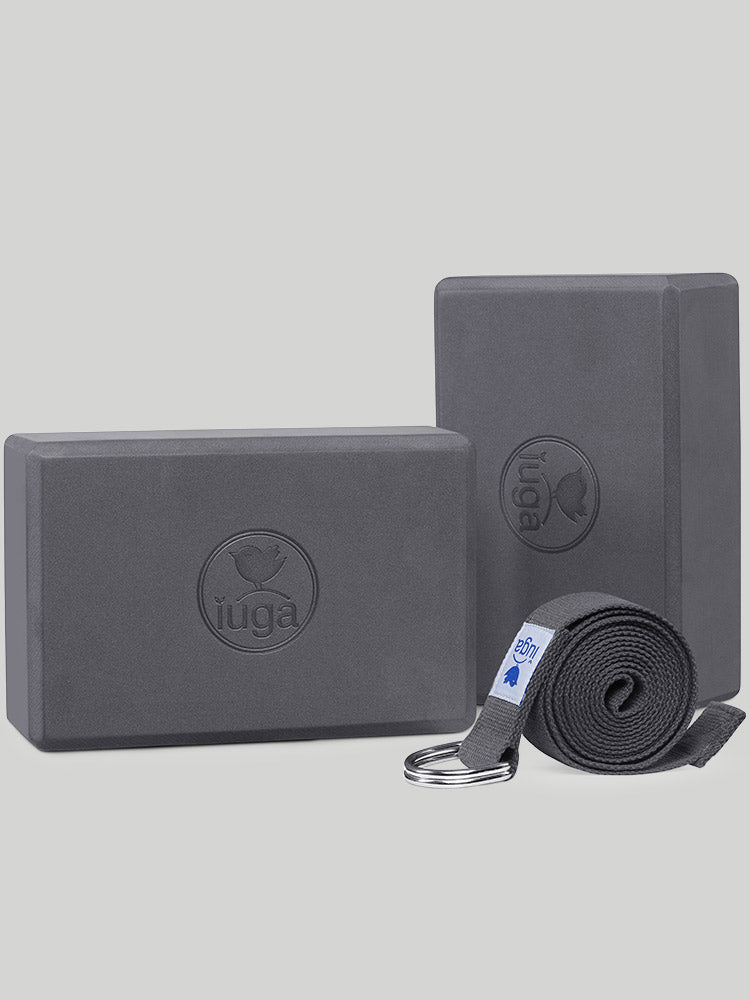 IUGA yoga blocks with strap gray