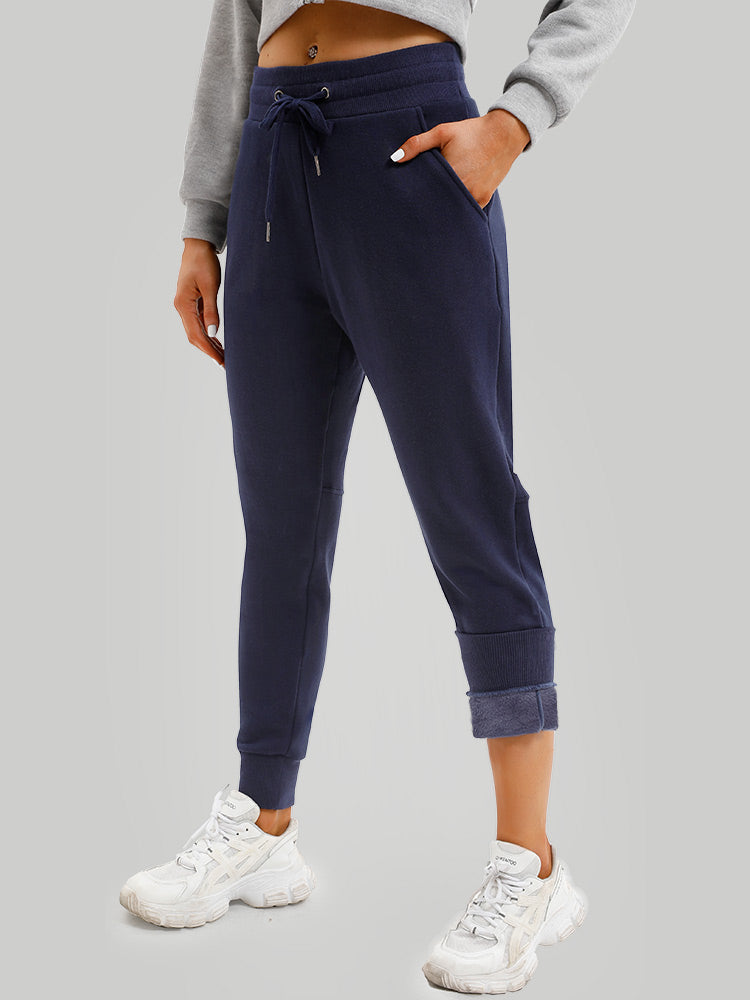 Fleece Lined Sweatpants Navy