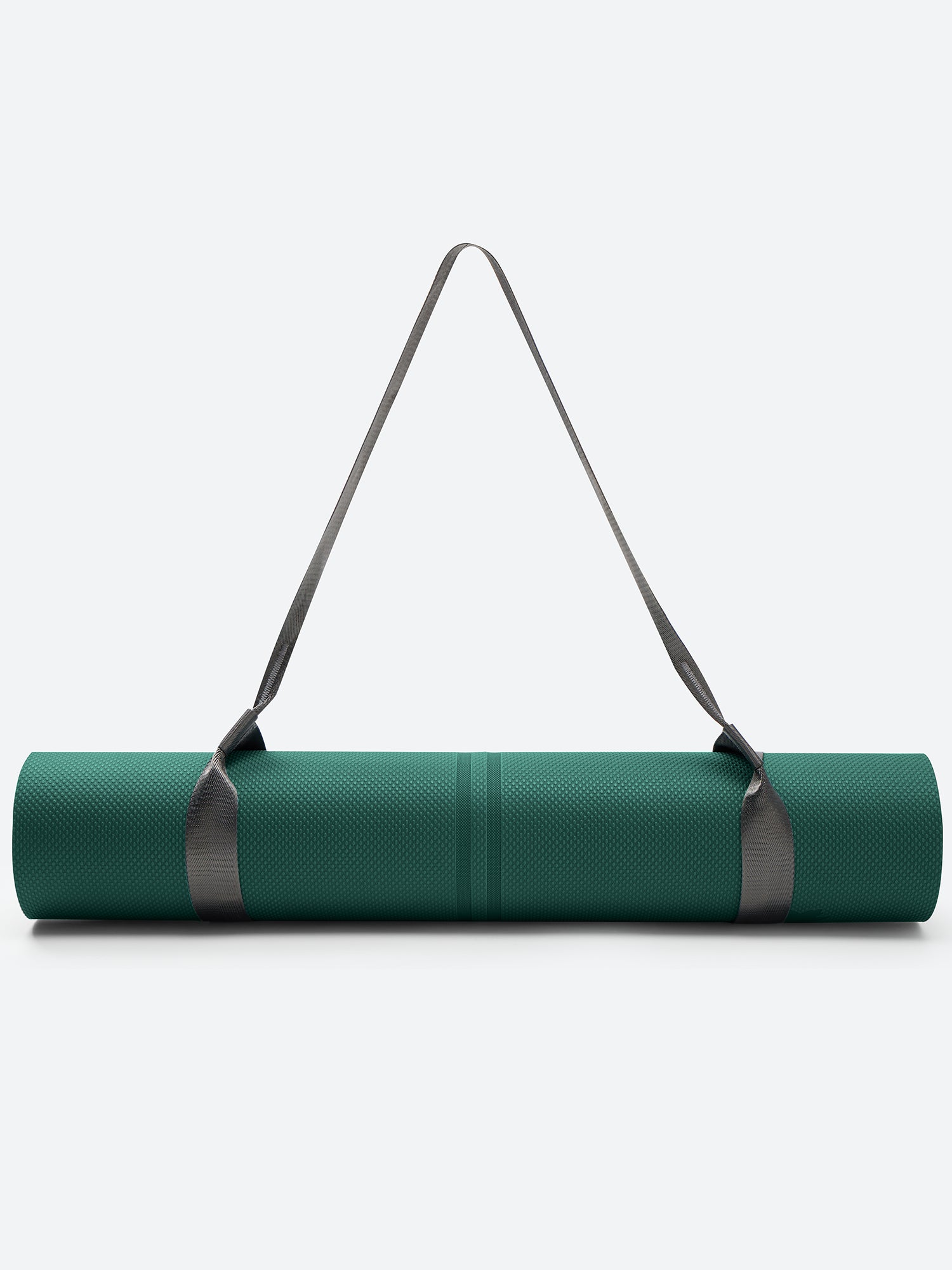 Non-Slip Yoga Mat With Alignment Lines Dark Green