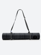 Non Slip PU Yoga Mat Gray Strap