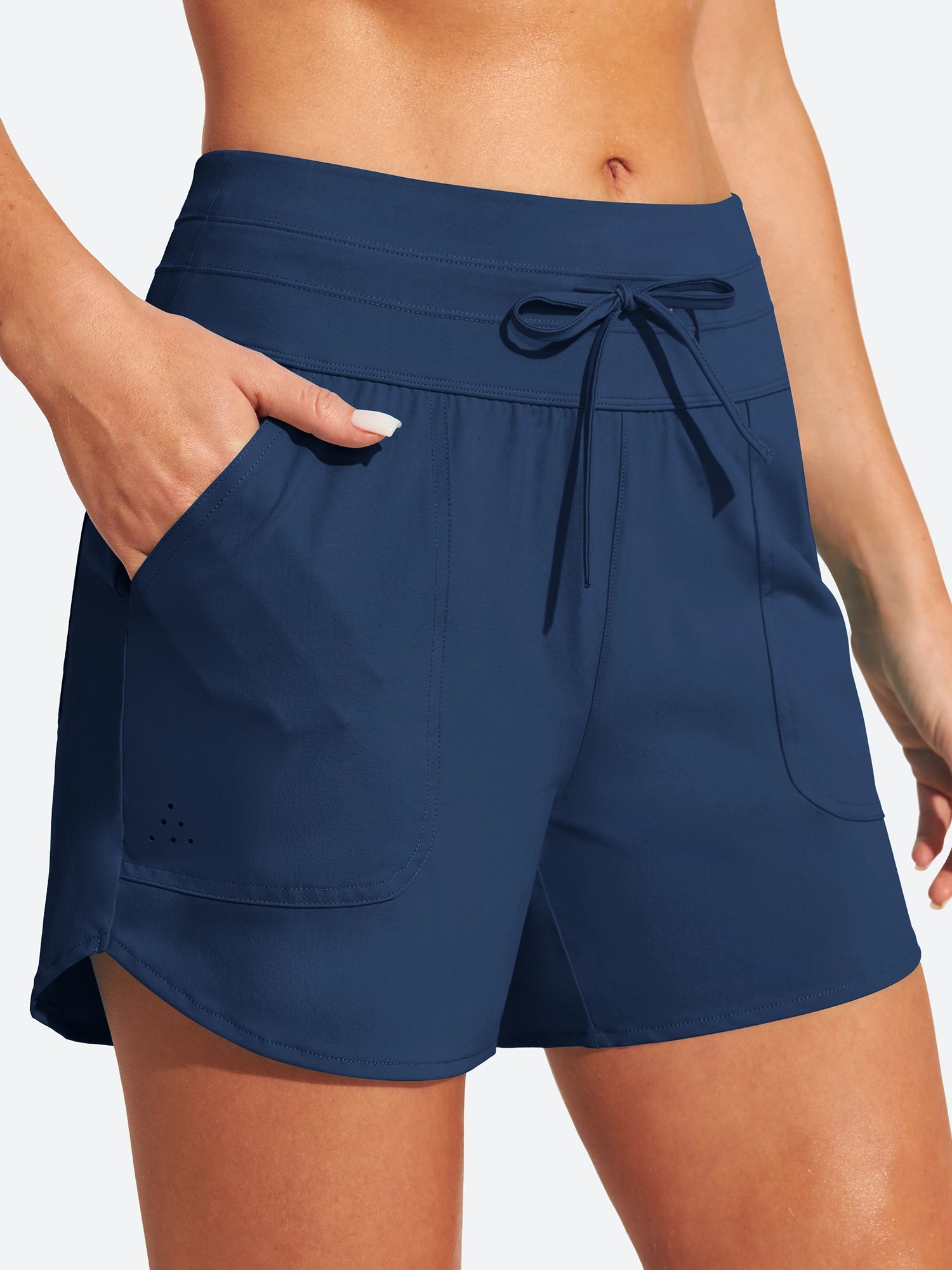 UPF 50+ Swim Board Shorts Dark Blue