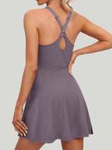 IUGA Tennis Dress With Built in Shorts & Bra mauve