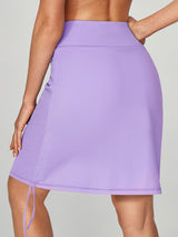 IUGA Knee Length Tennis Skirts With Pockets lavender