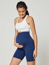 IUGA Maternity Shorts Over The Belly With Pockets navy